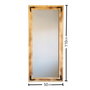 Hanah Home Espejo Bohemio de Madera Maciza de Pino, Nogal
